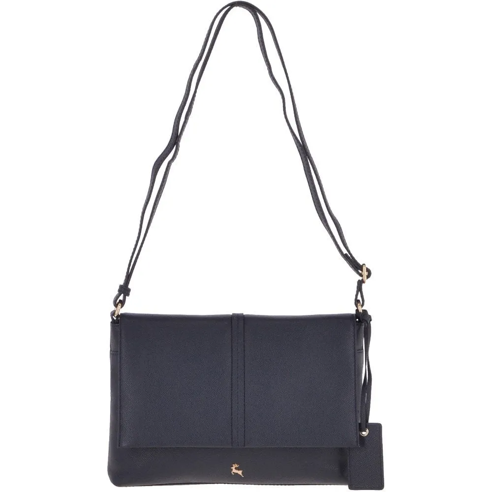 Medium Leather Shoulder Bag  Navy: 62551